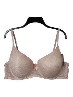 NWT 42C Women's Fashion Bra Underwire Lined Molded Removable Straps - Nude